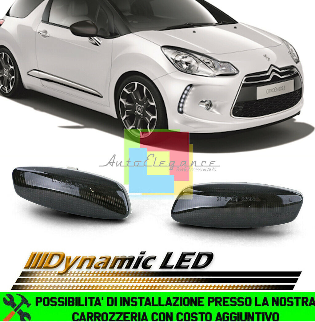 CITROEN C3 C4 C5 DS3 DS4 FRECCE LATERALI INDICATORI LED DINAMICI / SCORREVOLI