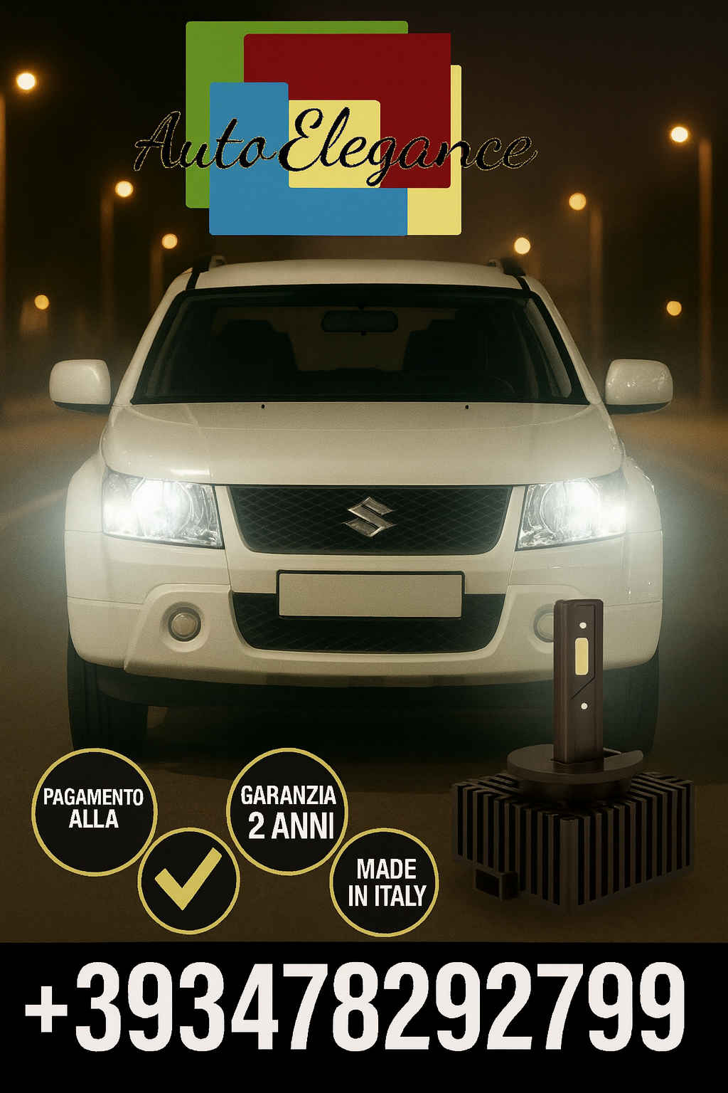 ?KIT LED D1S 6000K BIANCO CANBUS &ndash; Anabbaglianti per Suzuki Grand Vitara I?