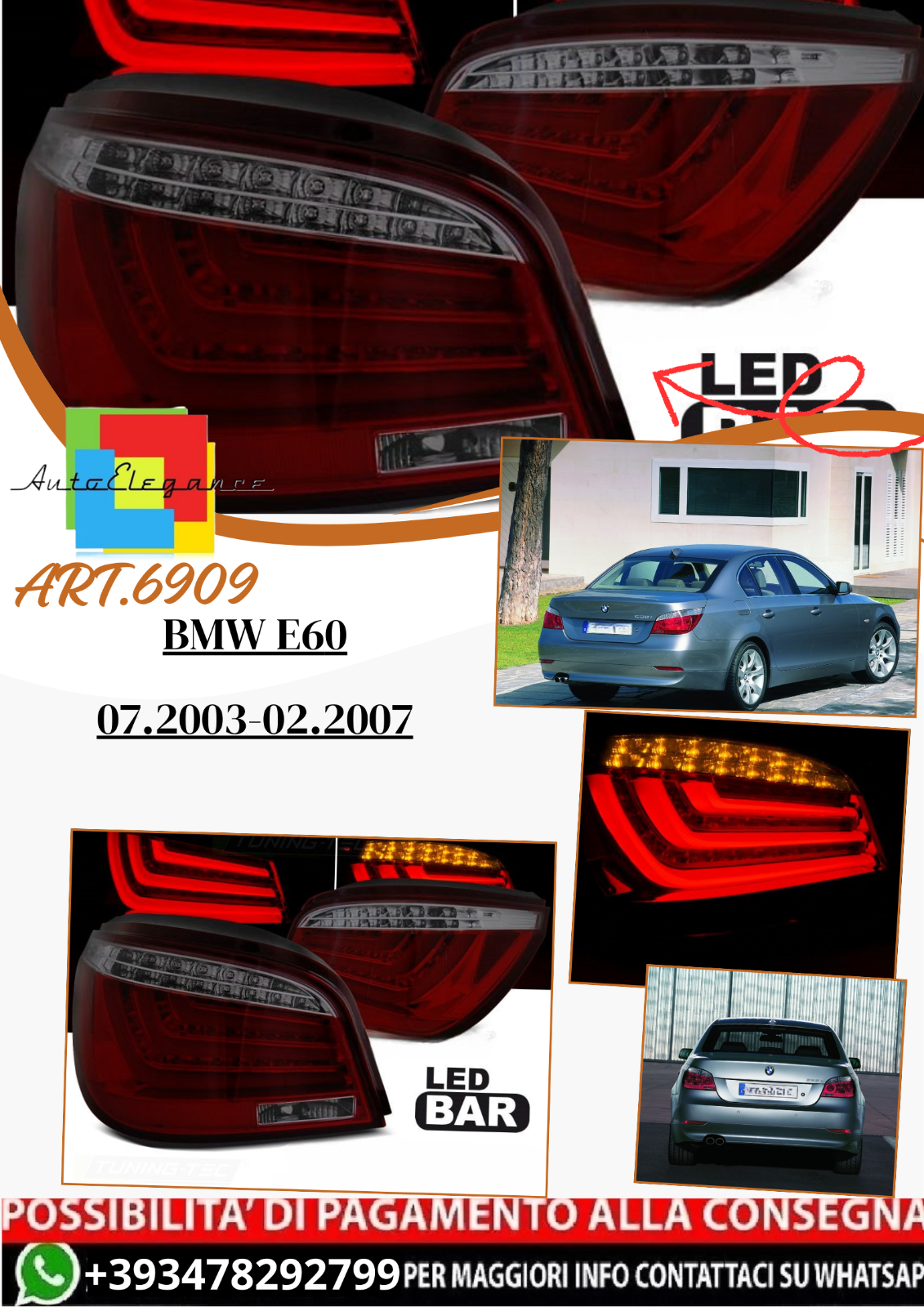 ART.6909 LED-Rückleuchte passend für BMW E60 07.2003-02.2007