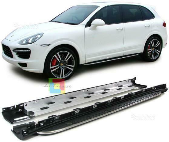 PORSCHE CAYENNE 92A 2010-2017 COPPIA PEDANE LATERALI SOTTO PORTA SPORT .-