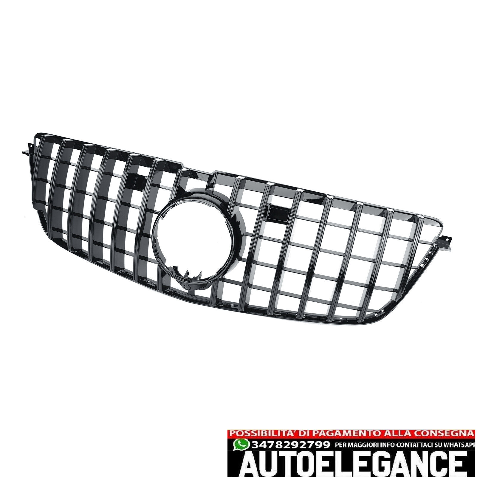 K&Uuml;HLERGRILL PANAMERICANA PASSEND F&Uuml;R MERCEDES GL X166 12-15 GL&Auml;ZEND SCHWARZ