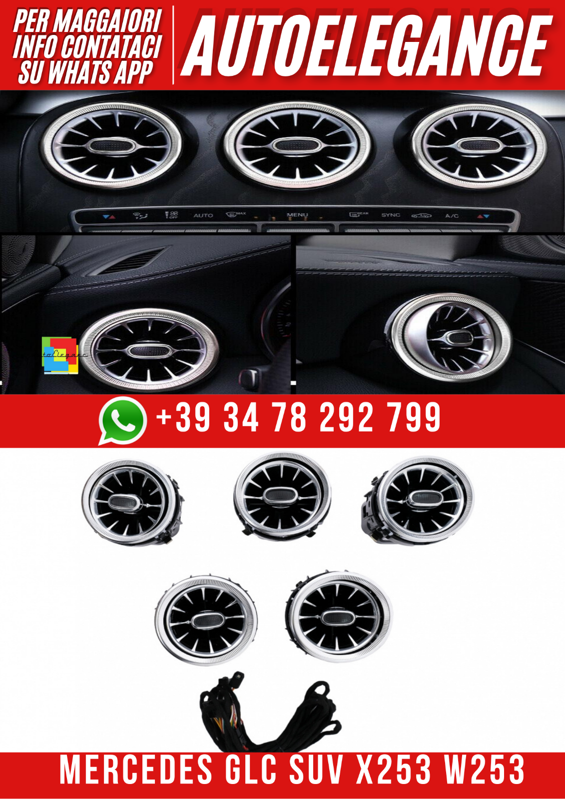 Grids Von Verschnaufpause AC Seitenlichter Hinten Geeignet f&uuml;r Mercedes Glc