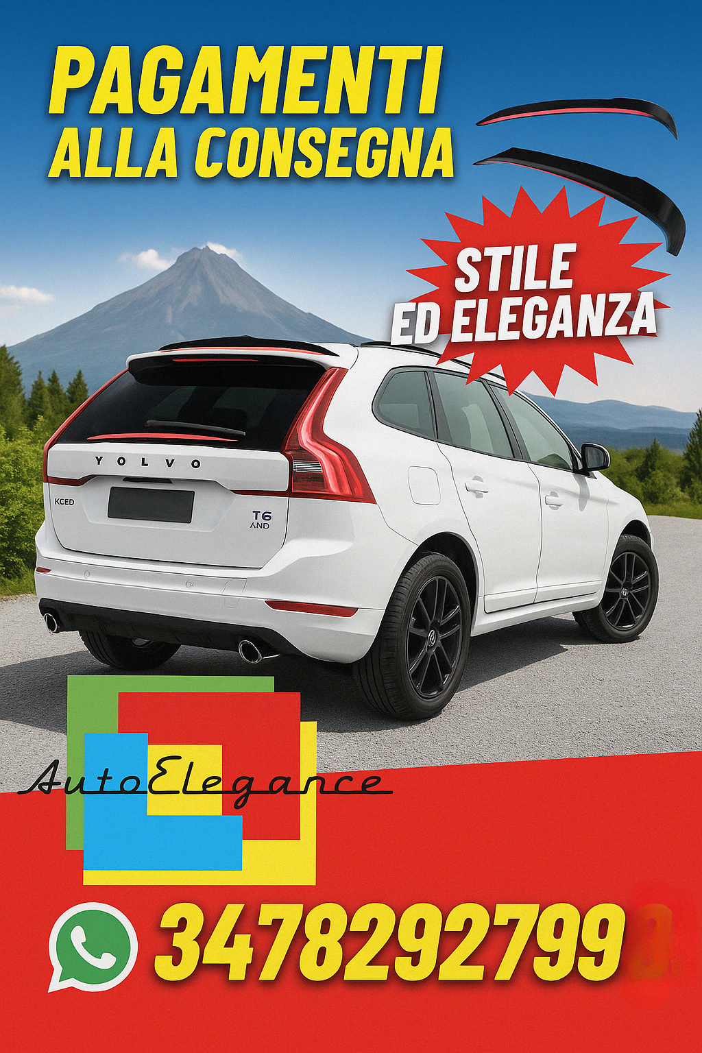 🔥Tappo spoiler Adatto Per Volvo XC60 Mk1 Facelift🔥