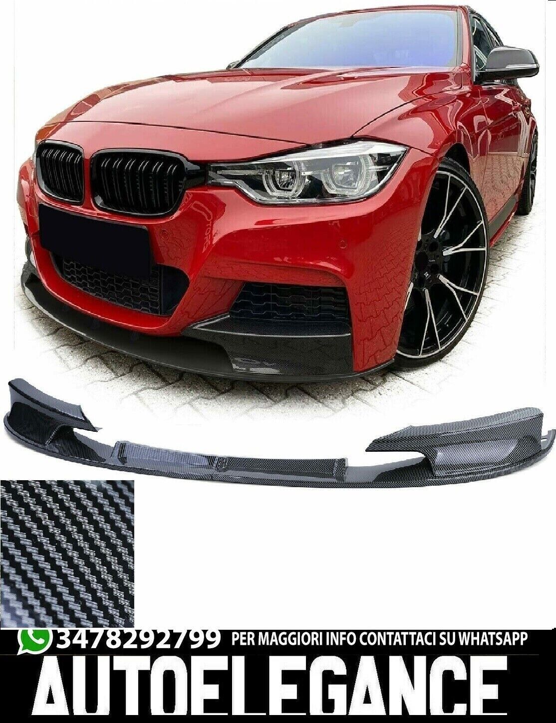 Carbon Look Frontsto&szlig;stange Splitter f&uuml;r BMW 3er F30 F31 15-19