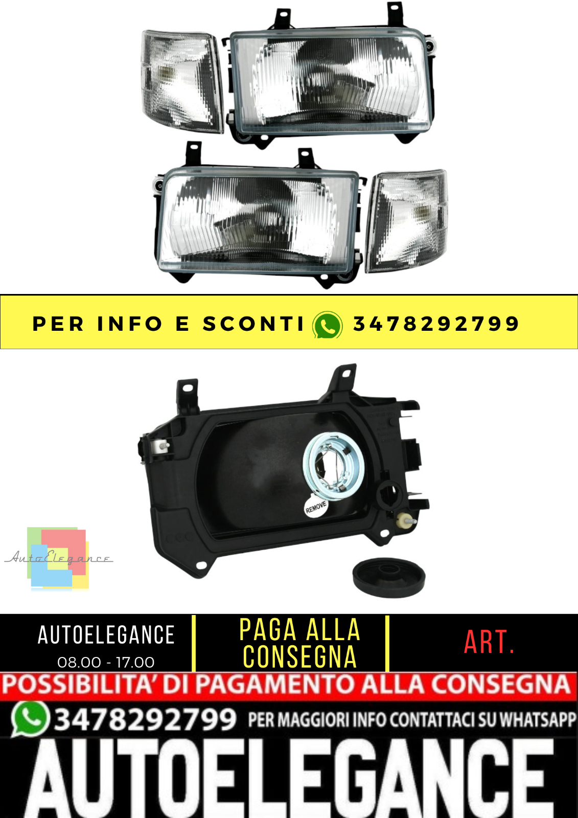 🔥Set fari con frecce per VW T4 90-03 sinistra destra in nero set H4🔥