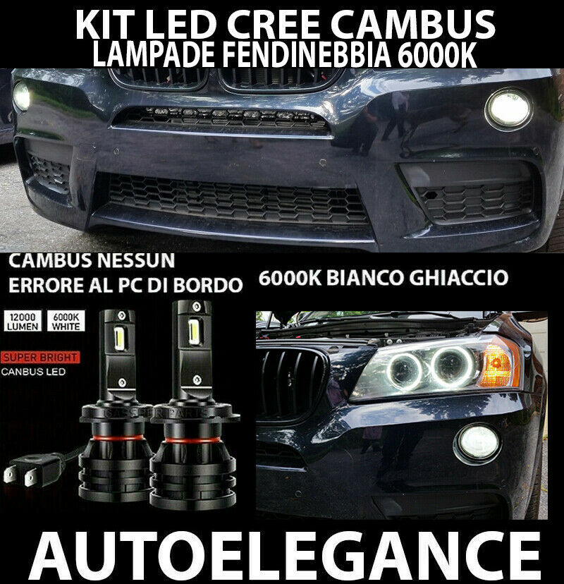 BMW X3 F25 COPPIA LAMPADE FENDINEBBIA LED 10.000LM CAMBUS - AT