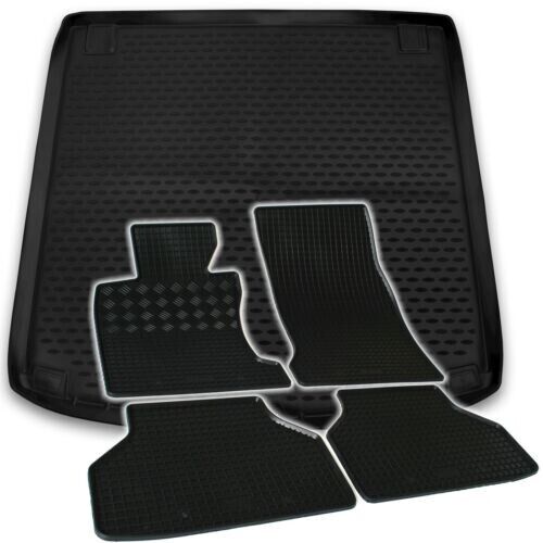 Tappetini in gomma per baule per BMW E61 Serie 5 Touring 03-10 set fit mat