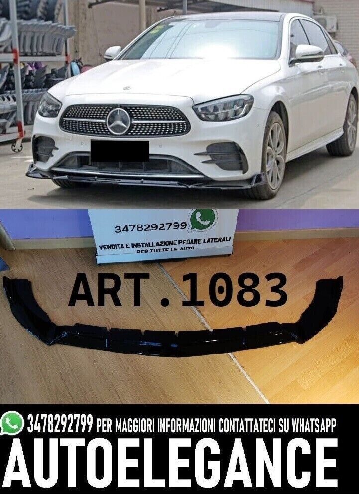 STO&szlig;STANGENTEILER 3-TEILIG E-KLASSE W213 LIFT 2020+ AMG LOOK BRABUS GLANZ SCHWAR