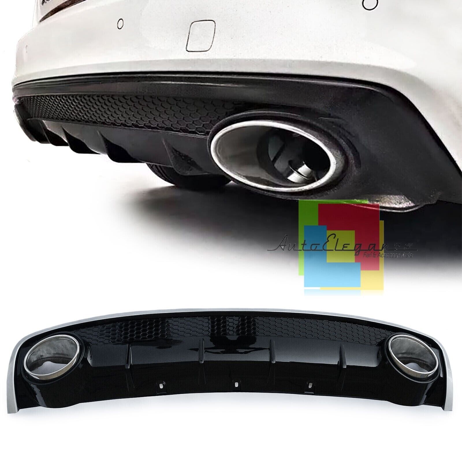 ABS-DIFFUSOR UNTER STO&szlig;STANGE RS4 AUDI A4 B8 8K 2012-2015 LIFT - HONEYCOMB