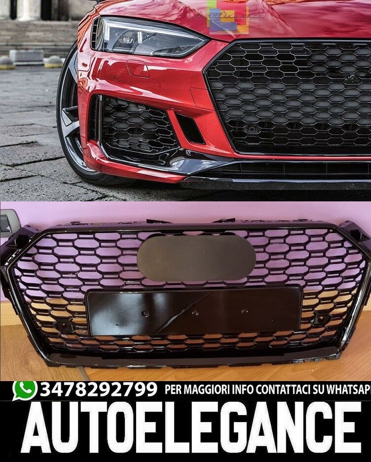 Gitter Vorne Geeignet f&uuml;r Audi A5 F5 Von 2017 IN Dann Look RS5 Schwarz