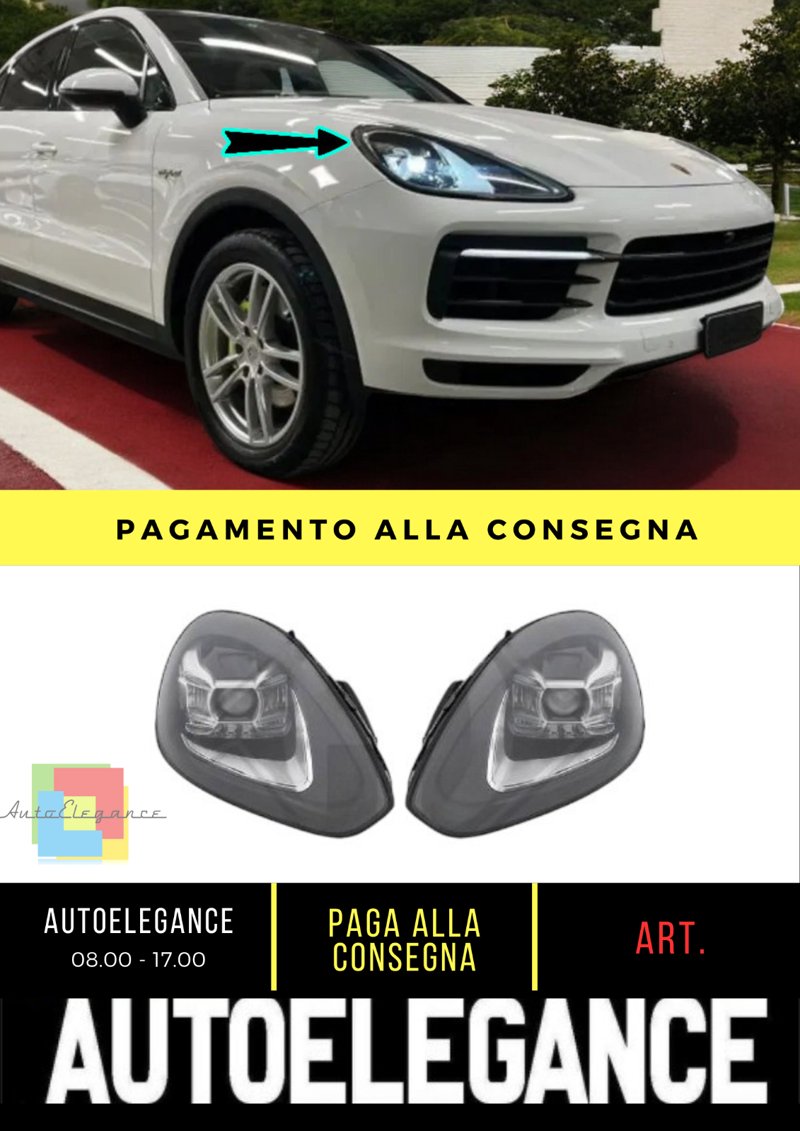 🔥Set di fari  ADATTO PER Porsche Cayenne 15-17 LED 19-OPTIK🔥