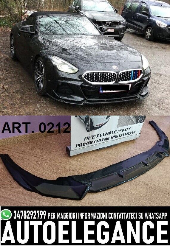 LAMA BMW Z4 G29 M 2018+ SPLITTER SOTTO PARAURTI ANTERIORE NERO LUCIDO