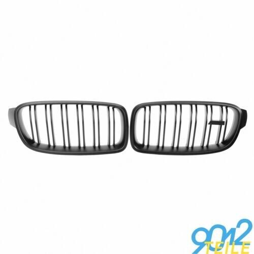 per BMW Serie 3 F30 F31 F35 griglia reni NERO OPACO con EMBLEMA M3 doppia barra-