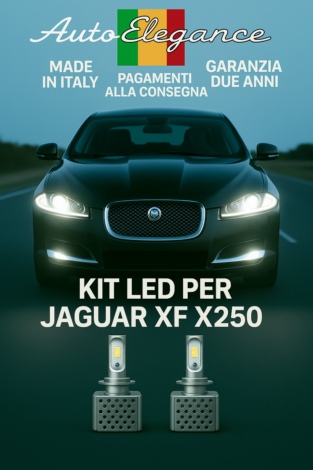 Kit LED D3S 6000K Anfibios + Antiniebla Para Jaguar XF | Blanco CANBUS