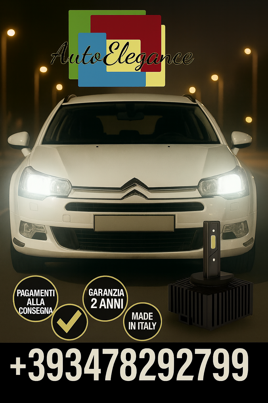 KIT LED D1S 6000K BIANCO CANBUS – Anabbaglianti per Citroën C5