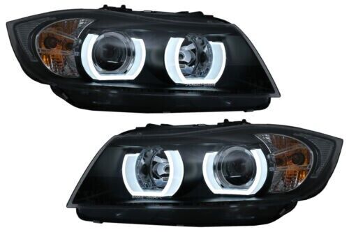 Phares 3D LED U X&eacute;non pour BMW E90 Berline E91 Touring 03.05-08.08 LHD Sch-Most