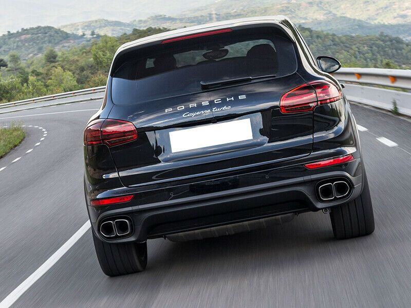 Paire Terminaux D&rsquo;&Eacute;chappement pour Porsche Cayenne 2014-2017 Acier Inoxydable