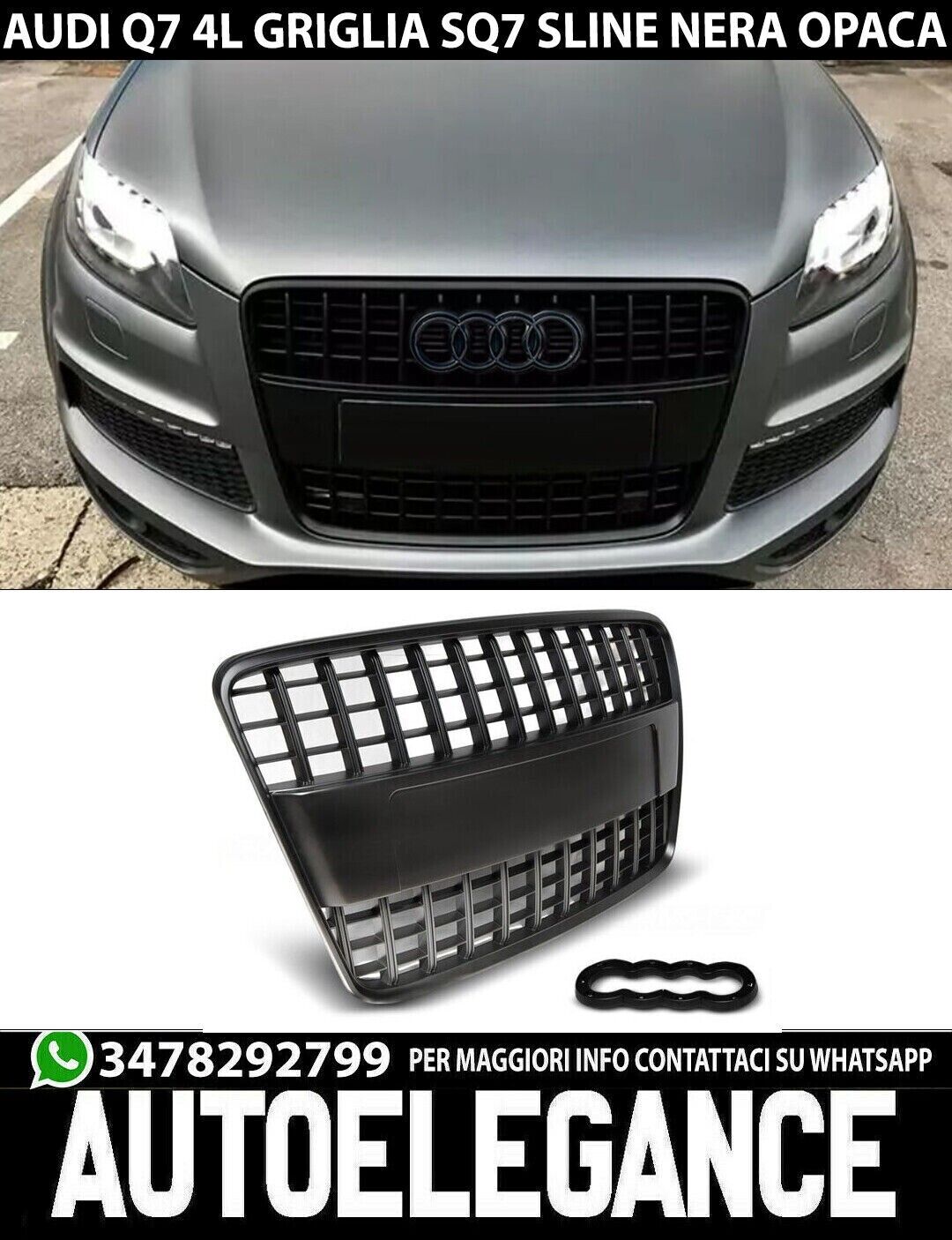 AUDI YACHT CLASSIC 2006-2014 PARRILLA DELANTERA PARRILLA SLINE TODO NEGRO MATE