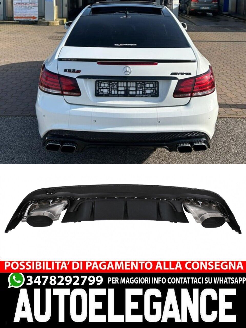 Diffuseur d'air sur mesure pour Mercedes Classe E C207 A20 E63 Design