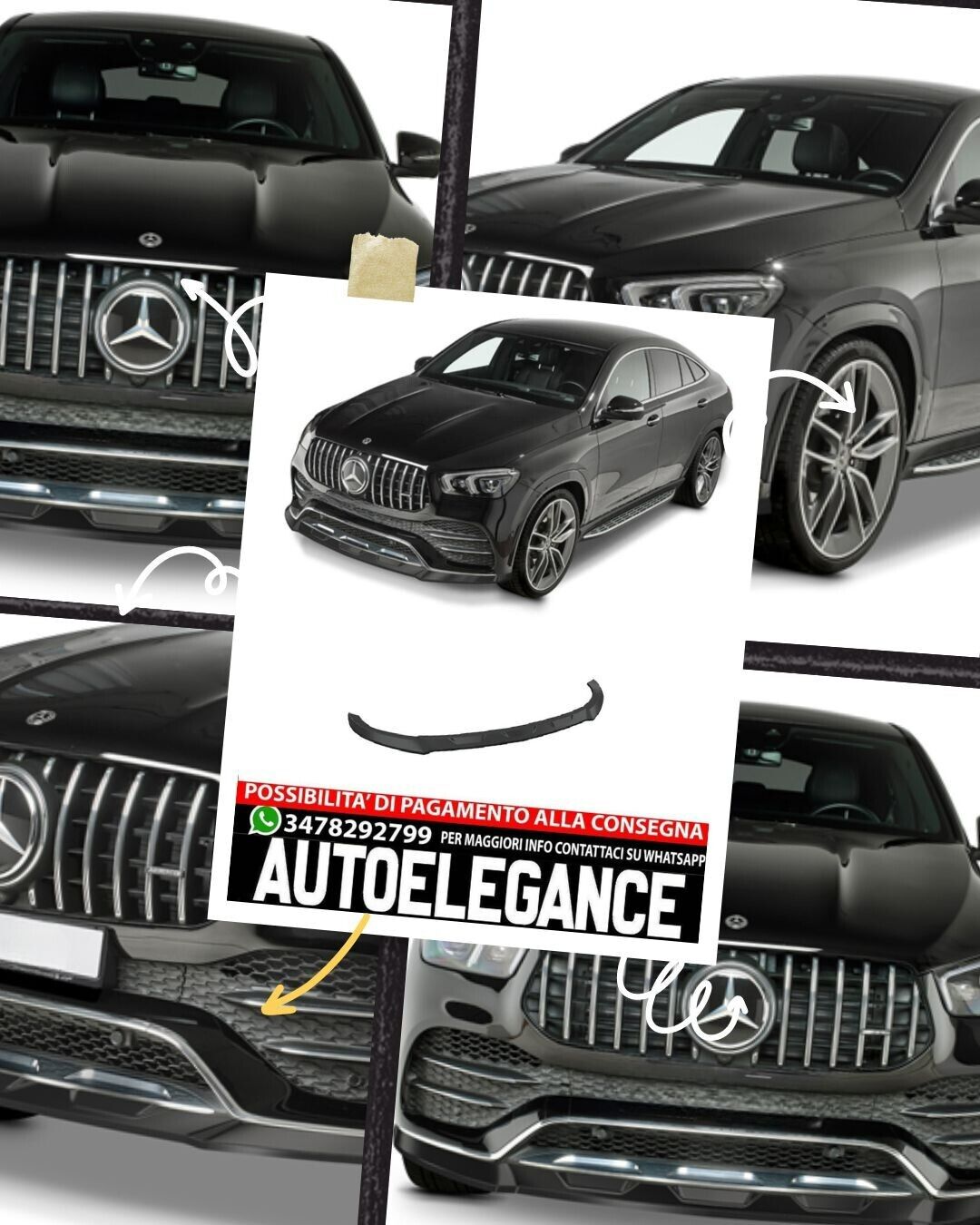 SPOILER adatto per Mercedes Benz GLE C167 AMG-Line