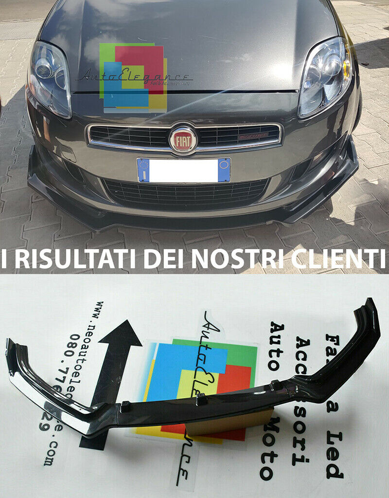 Fiat Bravo II Lip Spoiler Sous Pare-Choc ABS Noir Tuning S&eacute;parateur