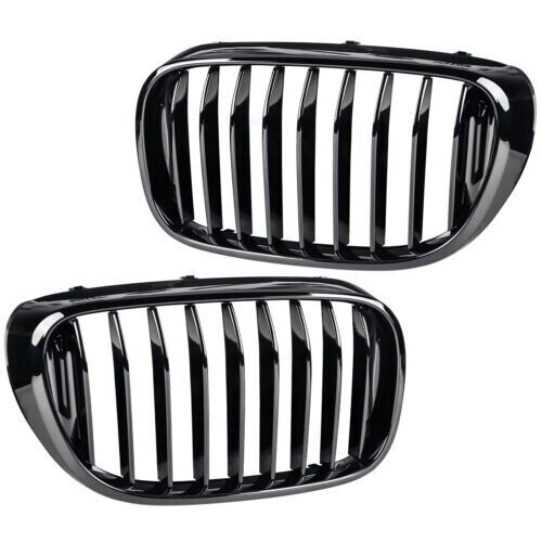 Gitter Nieren Br&uuml;cke Single Geeignet f&uuml;r BMW Serie 7 G11 G12 15-19 Piano Schwarz