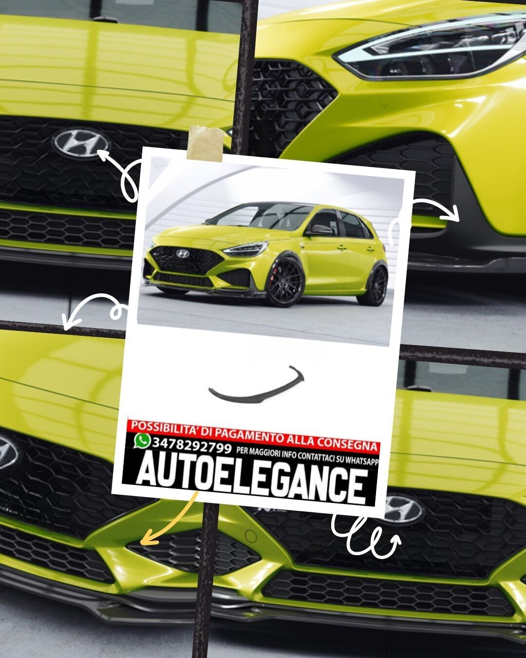 SPOILER adatto per Hyundai I30 (PD) N / N-Line