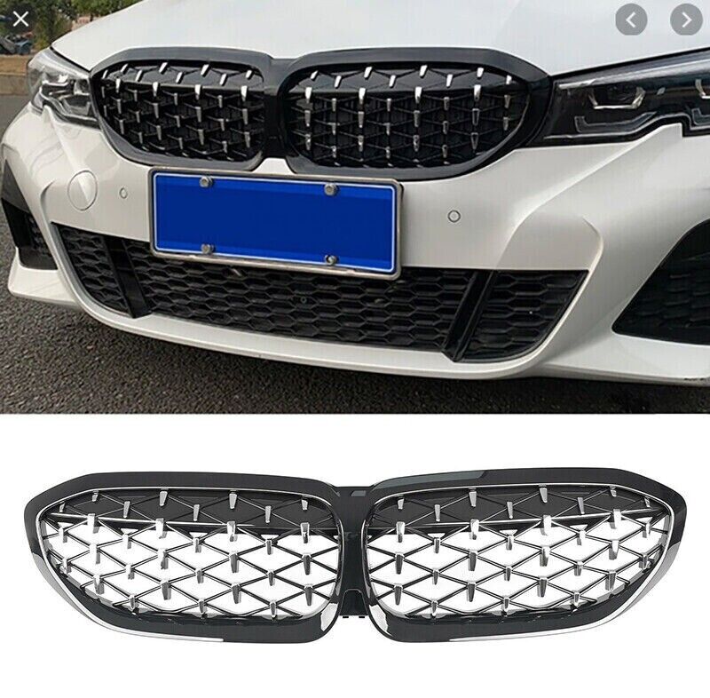 K&Uuml;HLERGRILL BMW 3ER G20 G21 M SPORT LOOK DIAMANT CHROM