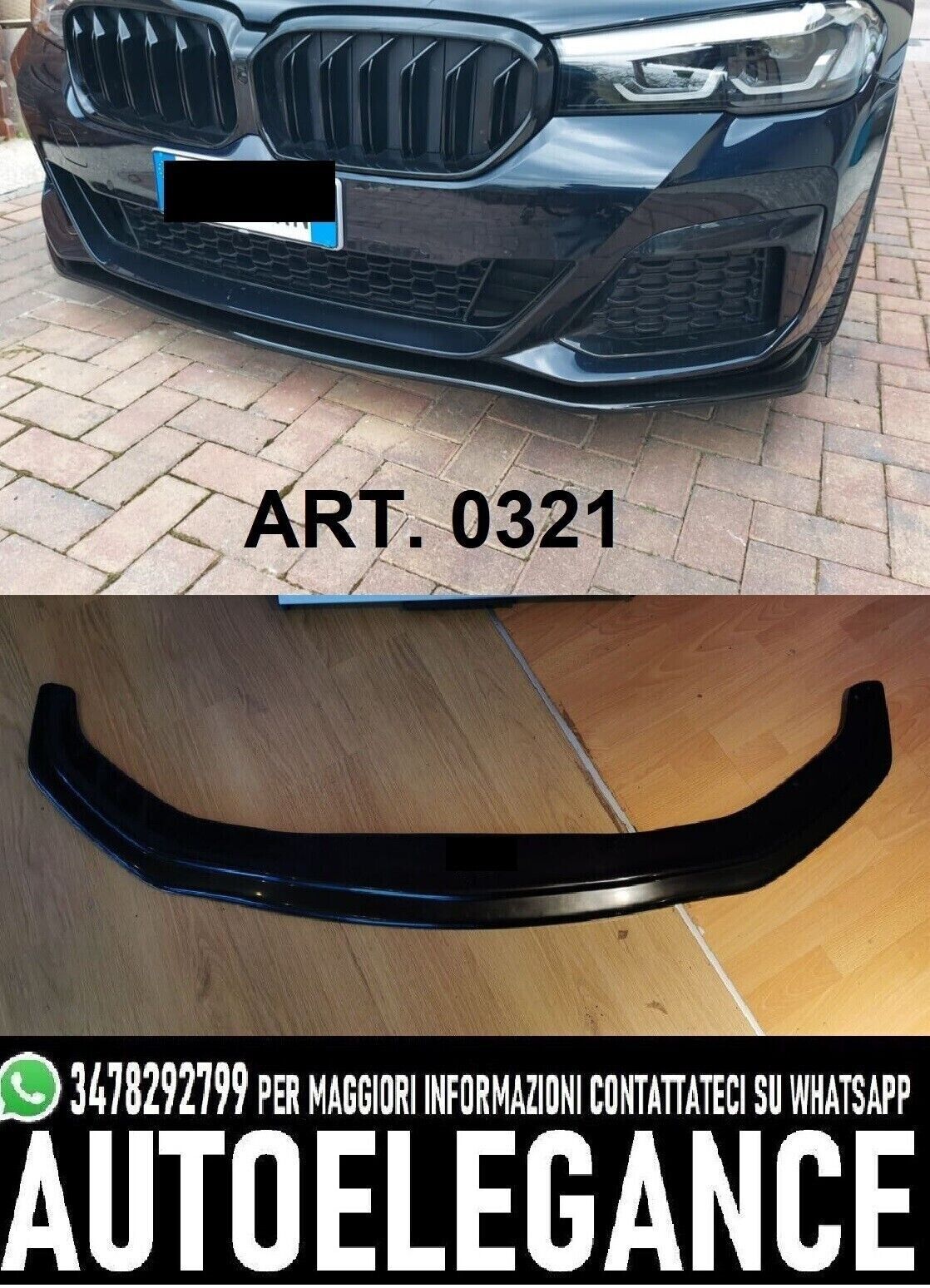 BMW 5er G30 G31 Frontsplitter, ABS, schwarz gl&auml;nzend, M5 0321
