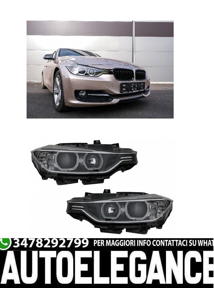 Phares LED DRL Angel Eyes Avec Projecteur Appropri&eacute;s pour BMW Serie 3 F30 F31 (