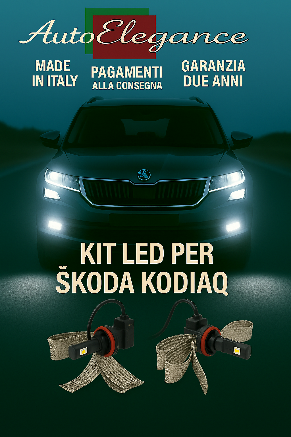 Kit Led H7 Abbagliants 6000K Pour &Scaron;koda Kodiaq | Blanc Canbus