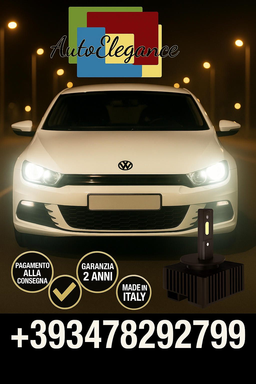 ?KIT LED D1S 6000K BIANCO CANBUS &ndash; Anabbaglianti per VW Scirocco III?