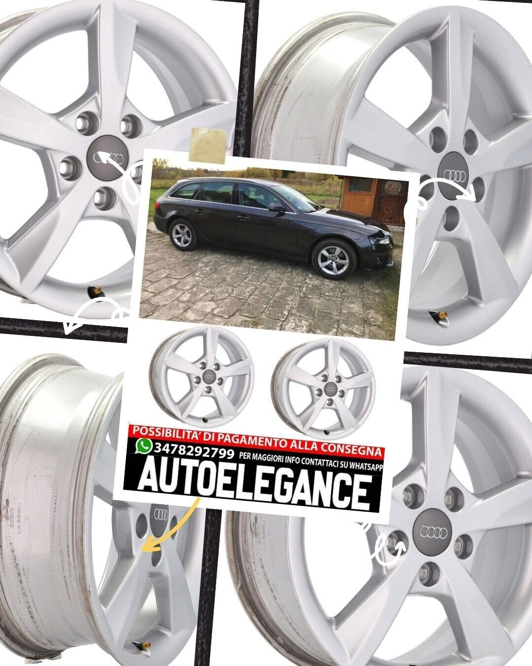 CERCHI CERCHIO IN LEGA 16" Adatto per VW AUDI FORD SEAT SKODA