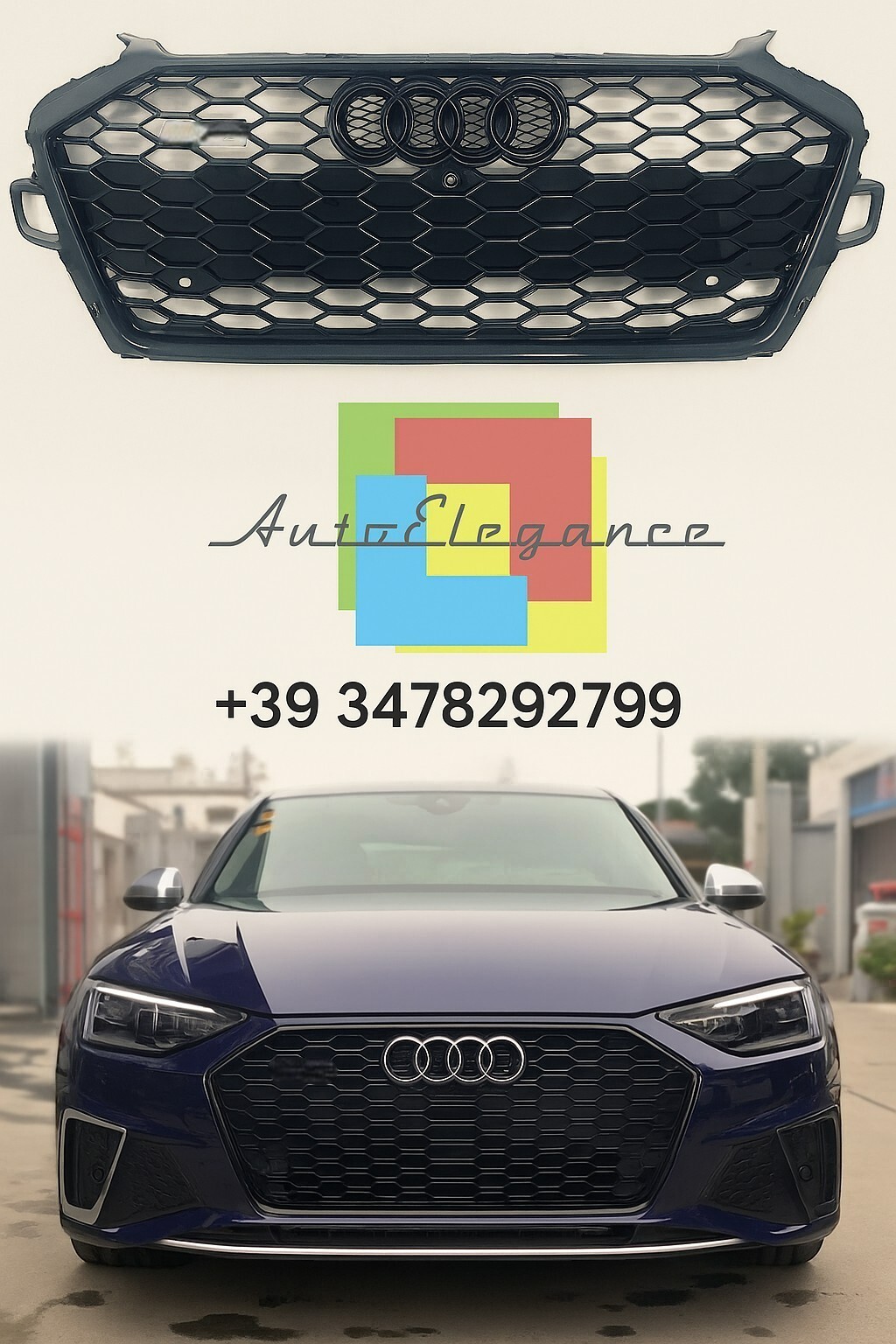 ??? Gitter A4 B9 2020 + Look RS4 Schwarz Gl&auml;nzend