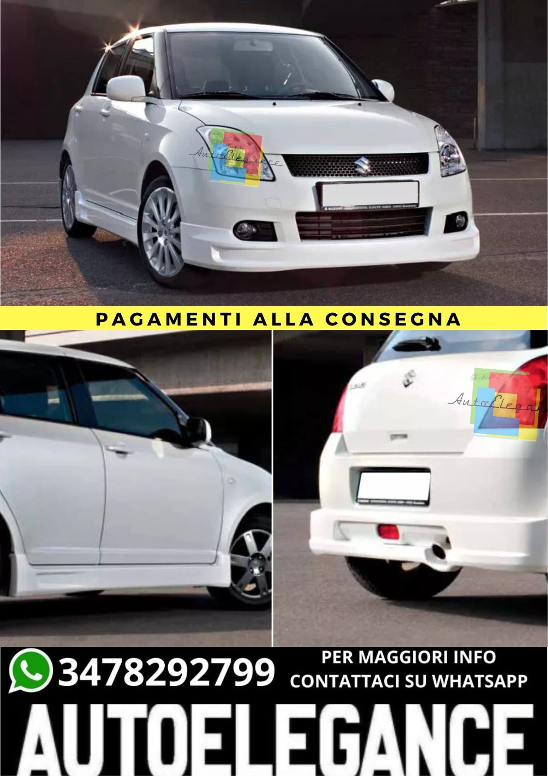 Bodykitt Adapt&eacute; Pour Suzuki Swift 2005-2007