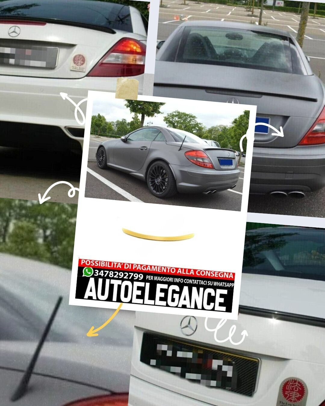 SPOILER adatto per Mercedes SLK class R171 2004-2011