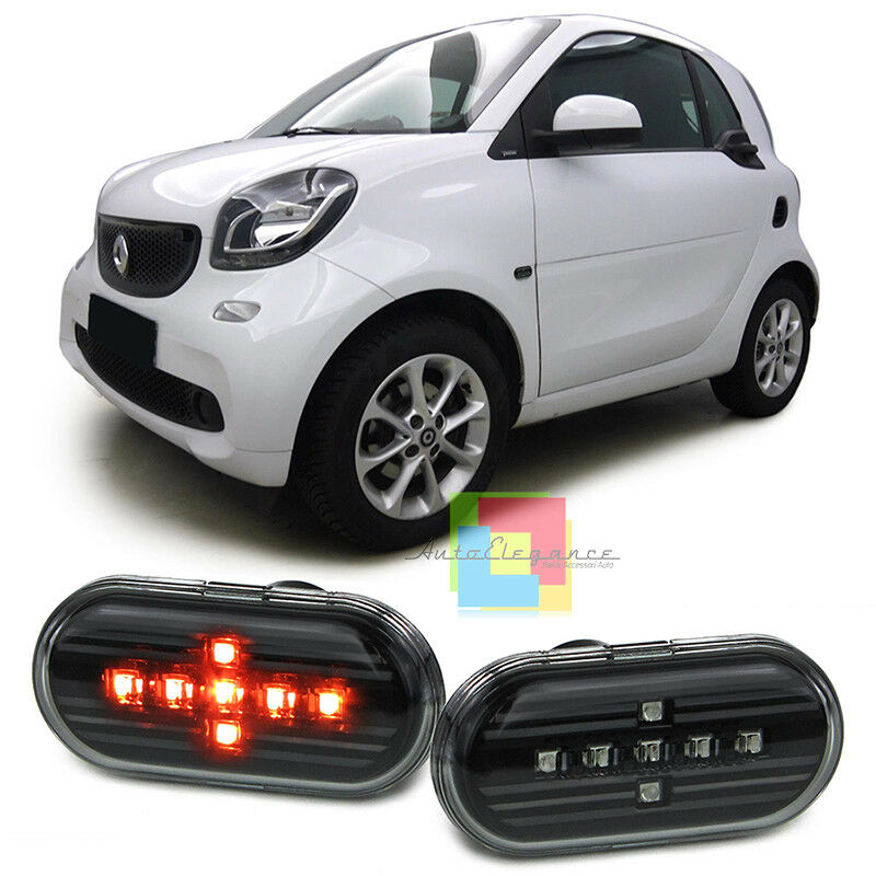 FRECCE LATERALI SMART 453 2014 IN POI DESIGN FUME' NERO INDICATORI LED