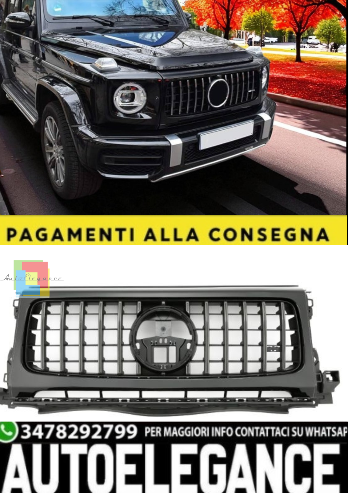 Grill Sport Panamericana Gt for Mercedes Benz Class G W465 From 04/2024