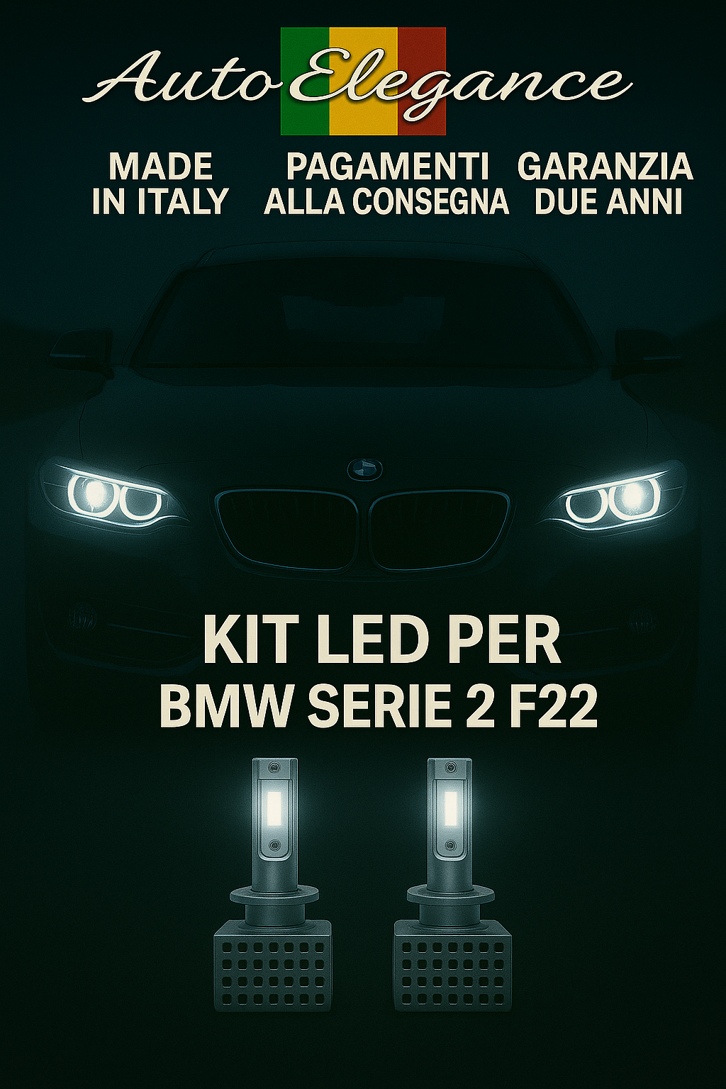 Set LED D1S 6000K Croisement pour BMW Serie 2 F22 F23 F45 F46