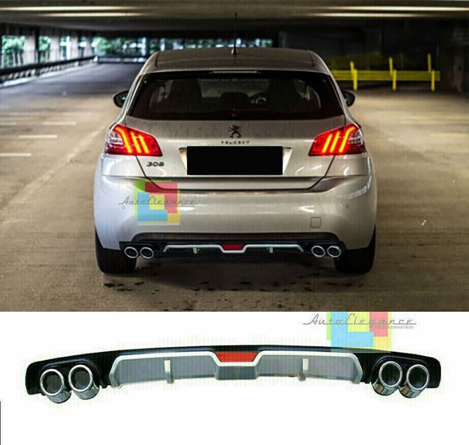 PEUGEOT 308 II HECKDIFFUSOR UNTER DER STOSSSTANGE VIER KLEMMEN ABS