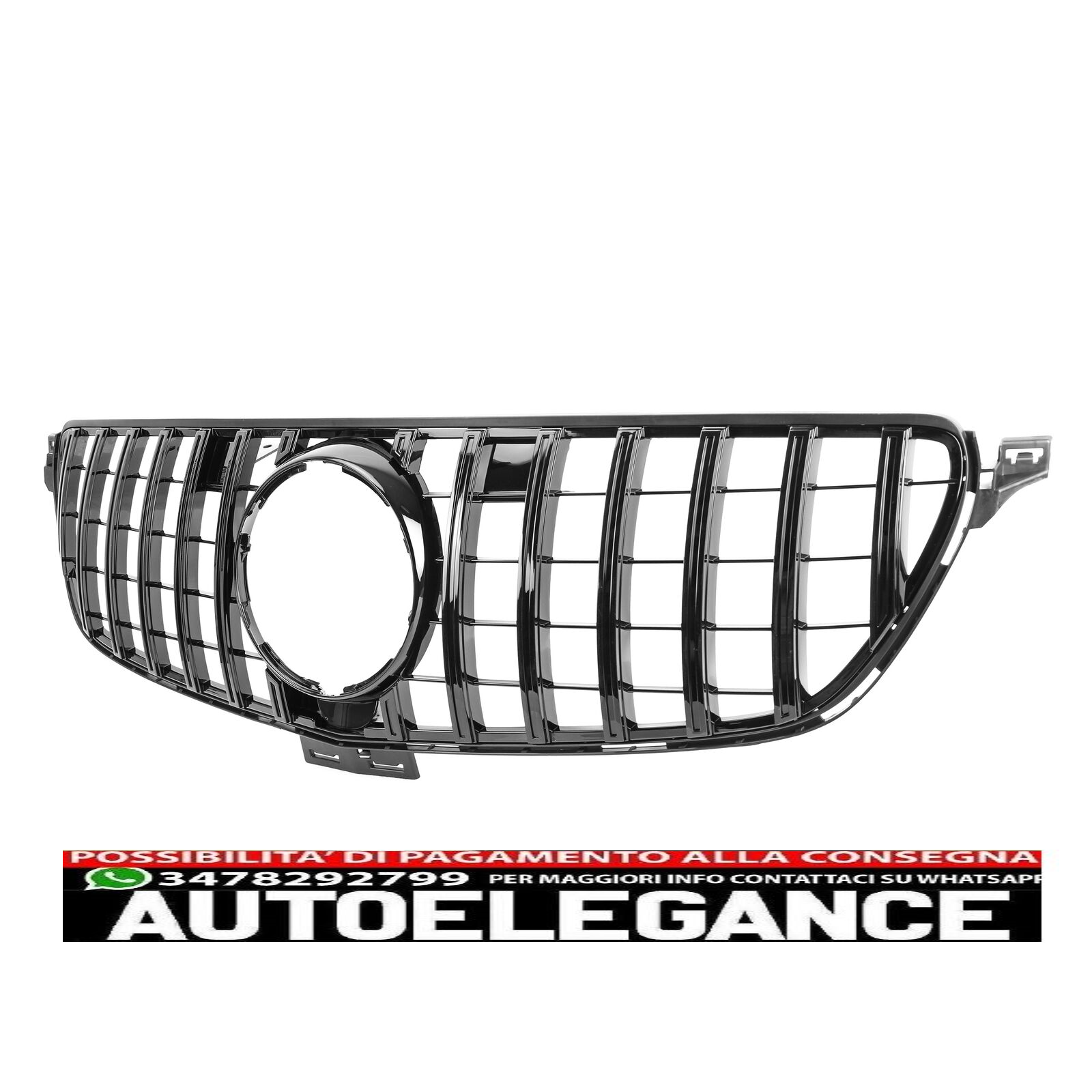 Gitter Panamericana Geeignet F&uuml;r Mercedes Gle W166 15-18 Glossy Black