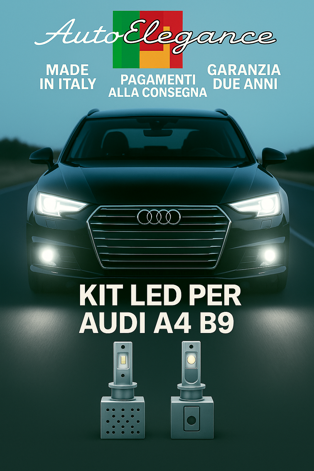 Kit LED D5S 6000K Faros Antiniebla Para Audi A4 B9 | Blanco Fr&iacute;o CANBUS
