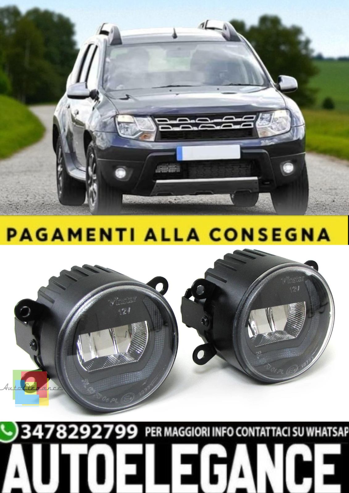 Luz Antiniebla LED Con Vidrio Transparente+ DRL para Dacia Duster / Logan /