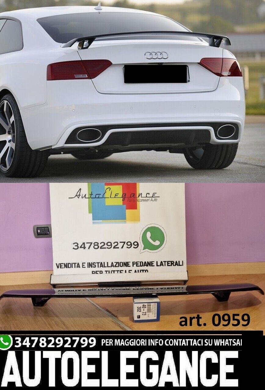 AUDI A5 COUPE 2007-2014 SPOILER POSTERIORE ALETTONE SUL COFANO LOOK rs5
