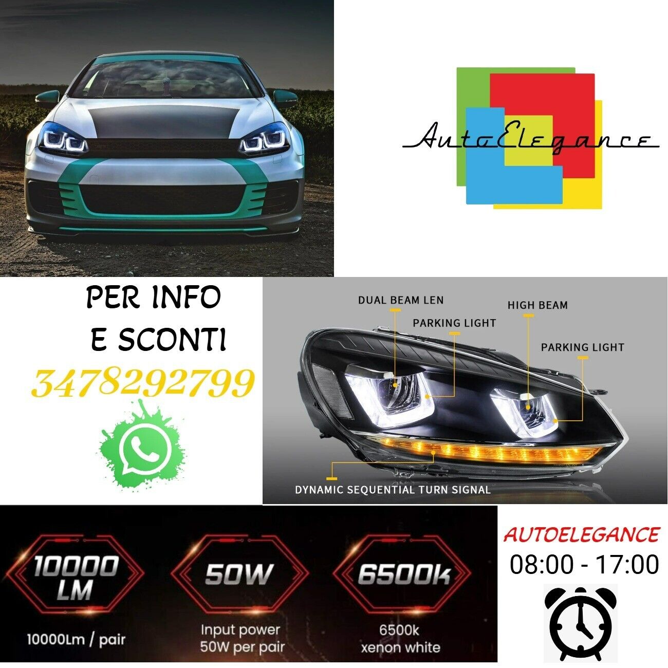 Dual Beam per Volkswagen Golf 6/MK6 2010-2014 (NON adatto per modelli Golf GTI e