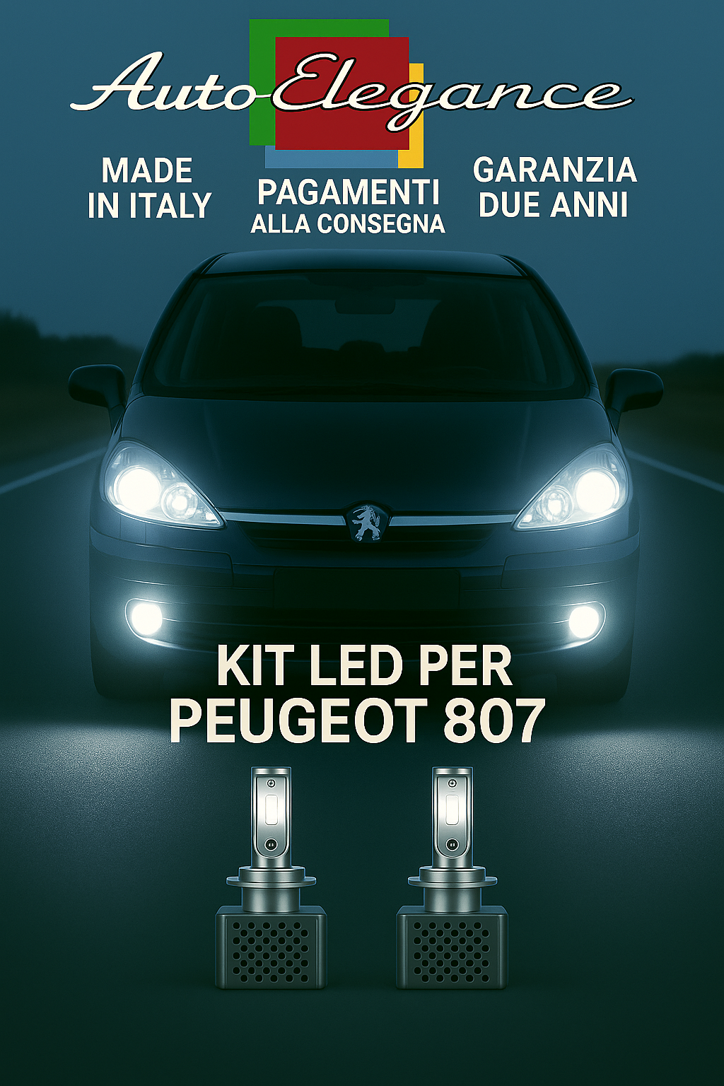KIT LED D1S 6000K Anabbaglianti per Peugeot 807 | Bianco CANBUS