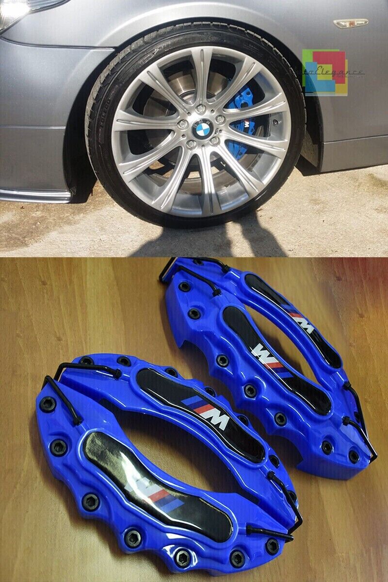 VORDERE UND HINTERE BREMSSATTELABDECKUNG BMW 5ER E60 E61 LOOK BLAU M