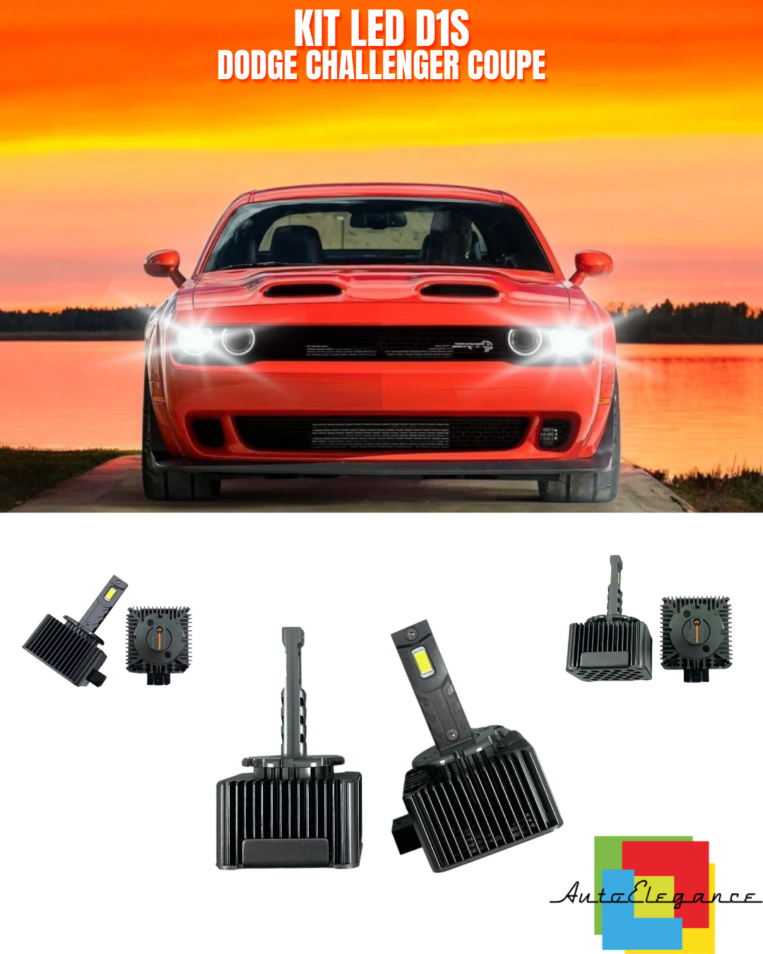 ?LAMPADE ANABBAGLIANTI D1S LED 6000K ADATTO PER DODGE CHALLENGER COUPE?