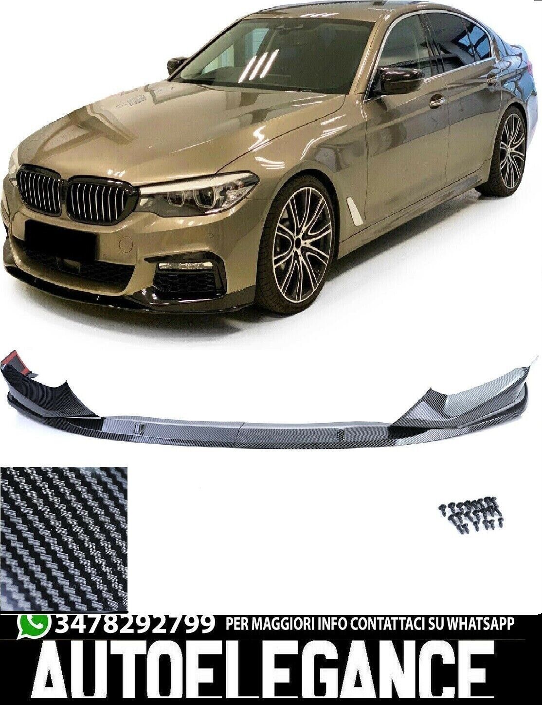 L&egrave;vre de pare-chocs avant Look carbone pour BMW S&eacute;rie 5 G30 G31 &agrave; partir de 16