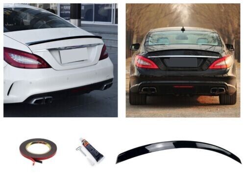 Spoiler Arri&egrave;re Lip Noir Poli Si Adapt&eacute; Mercedes C218 CLS Coupe